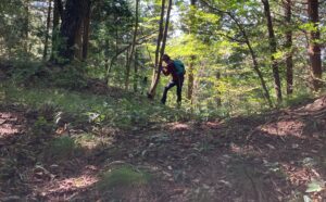 最高標高地点。ここから榛名湖へ向かって下る