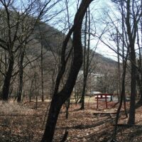 鳥居と祠が見えてくると榛名湖畔は近い