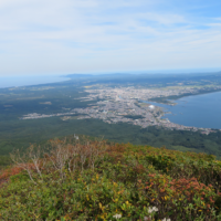 むつ市遠望(右が陸奥湾、左が太平洋)