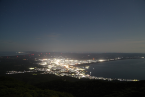 釜臥山展望台から見た夜景