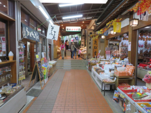 こま参道の階段を登る