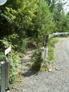 焼け尾地蔵、林道交差下り