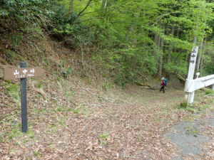 山中峠道分岐