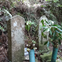 延宝8年（1680年）の供養碑：「焼山寺道」に残る石造物のうち最も古い紀年銘を確認できる供養碑です。