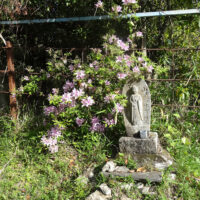 「山ゟ百十丁」の丁石：この位置より焼山寺まで約12kmということになります。