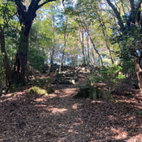 頂上への石段