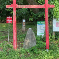 柳沢の一王子地区に残る庚申石碑