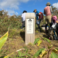 伏拝：白山を拝んだところでしょうが、法恩寺山頂より展望は良くありません。道標があり左へ下れば上級者専用の妙見と呼ばれた急坂を下り祓川へ、まっすぐ尾根をたどれば北岳、経ヶ岳へ向かいます。