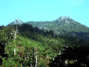 右；太忠岳、左花折岳