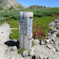 大汝峰と中宮道との分岐