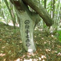 網掛山　山頂 古代文字【ヲシテ文字】