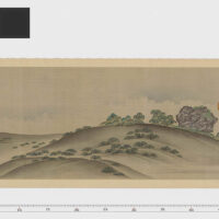 渡辺広輝筆　祖谷山絵巻（剣山絶頂図）（徳島県立博物館蔵）：右端の「交合石」が現在の宝蔵石に当たると思われます。