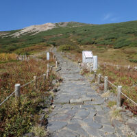 祈祷殿から御前峰まで続く登拝道