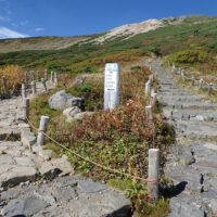登拝道は直進、加賀禅定道は左へ
