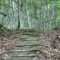 石畳が続く