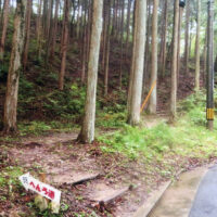 峠の近くで遍路道に入る