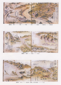 新発田より江戸道中図