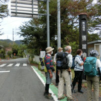 贄川宿の説明板