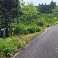 舗装道路をはずれる