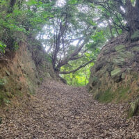 峠越え（切通しとなっている）