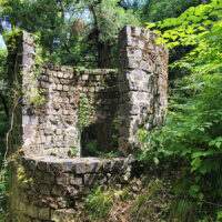 永久精錬所跡：1887（明治20年）、に大阪の藤田組が経営に乗り出し、1896年（明治29年）から事務所や精錬施設が大森からこの地に移された。